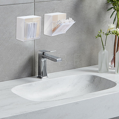 Square Plastic Bathroom Wall Mounted Display Stands AJEW-WH0077-154-1