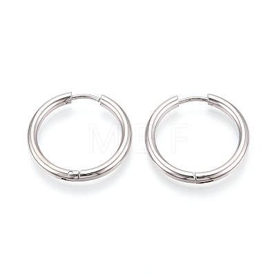 304 Stainless Steel Hoop Earrings EJEW-T048-24D-P-1