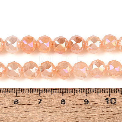 Anti-Tarnish Electroplate Glass Beads Strands GLAA-N064-8mm-05-1