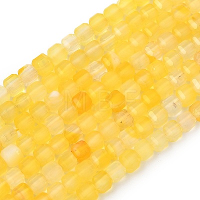 Natural Yellow Agate Beads Strands G-F797-A25-01-1
