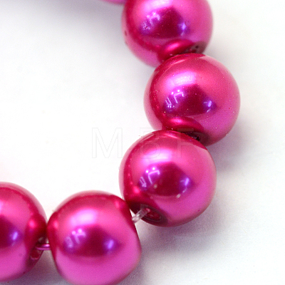 Baking Painted Pearlized Glass Pearl Round Bead Strands X-HY-Q003-10mm-17-1