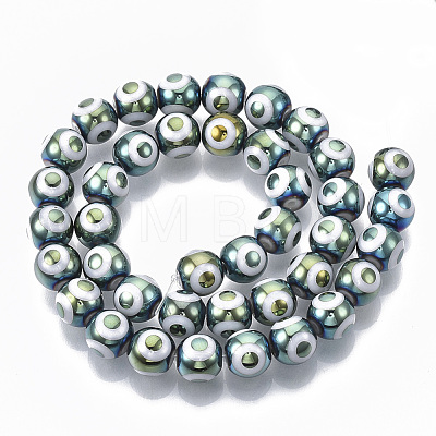 Electroplate Glass Beads Strands EGLA-T012-02D-8MM-1