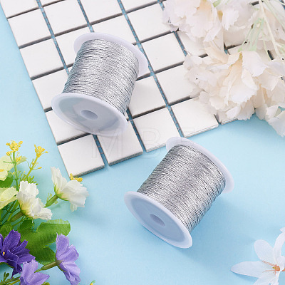 2 Rolls Round PET Metallic Thread MCOR-TADJ0001-01B-02-1