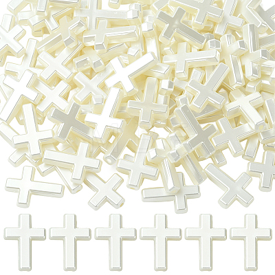 100Pcs Resin Imitation Pearl Beads RESI-SC0036-40-1