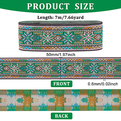 Ethnic Style Embroidery Polyester Ribbons OCOR-WH0079-40C-1
