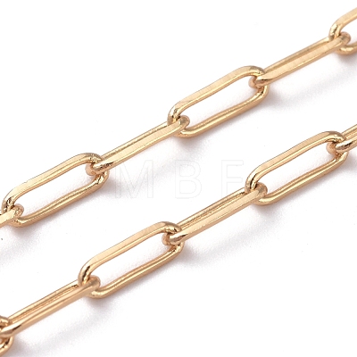 3.28 Feet Soldered Brass Paperclip Chains X-CHC-G005-03G-1