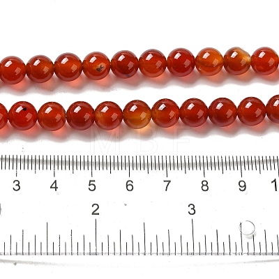 Natural Carnelian Beads Strands X-G-G390-8mm-03-1