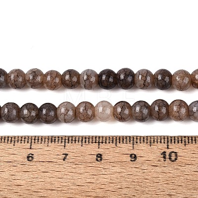 Ombre Effect Dyed Crackle Glass Beads Strands GLAA-Q106-01A-B30-1