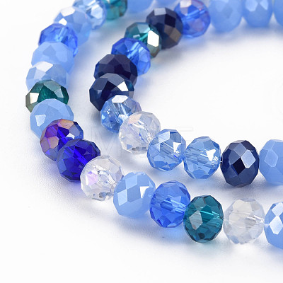 Electroplate Glass Beads Strands X-EGLA-S194-18A-1