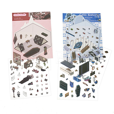 PET Plastic Picture Stickers DIY-TA0015-86-1