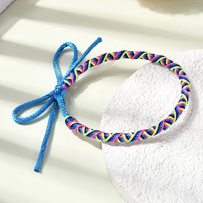 Adjustable Polyester Cord Braided Friendship Bracelets FB-CBA27E8-02B-1