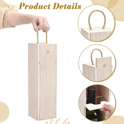Wooden Red Wine Storage Boxes CON-WH0095-234-1