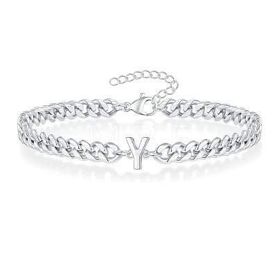 Letter 304 Stainless Steel Link Bracelets FS-WG7830E-49-1