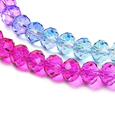 Transparent Painted Glass Beads Strands DGLA-A034-T6mm-A14-1