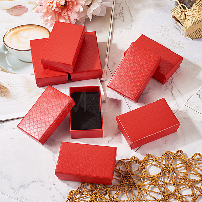 Rectangle Cardboard Paper Jewelry Box CON-TAC0015-01D-1
