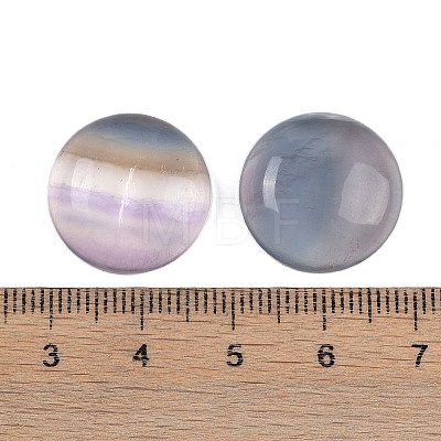 Natural Colorful Fluorite Cabochons G-T020-18mm-36-1