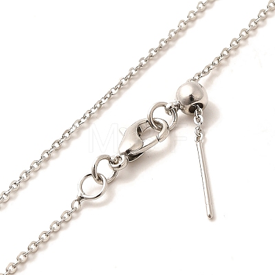 1mm Rack Plating Brass Cable Chain Adjustable Slider Necklaces for Women Men MAK-L044-04P-1