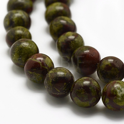 Natural Dragon Blood Beads Strands G-G735-34-8mm-1