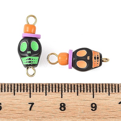 Halloween Acrylic & Polymer Clay Connector Charms PALLOY-JF05967-1