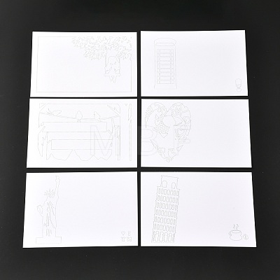 DIY Papercutting Postcard Making Kit DIY-D040-01-1