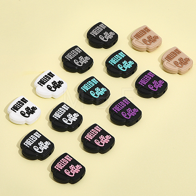 14Pcs 7 Colors Silicone Beads SIL-CA0002-57-1