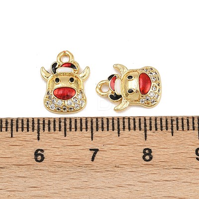 Brass Micro Pave Cubic Zirconia Charms LS-KK-Z129-01G-03-1