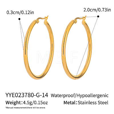 Stainless Steel Hoop Earrings CL5372-1-1