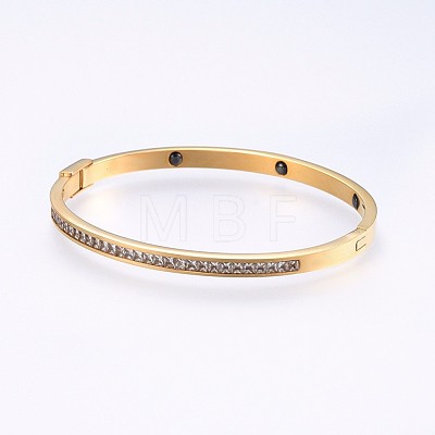304 Stainless Steel Bangles BJEW-P223-20G-1