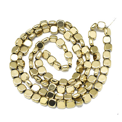 Electroplate Non-magnetic Synthetic Hematite Beads Strands G-S352-69-1