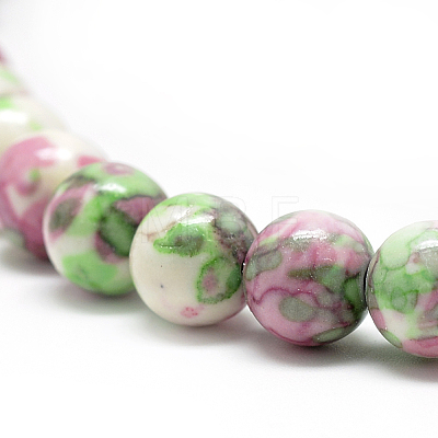 Synthetic Ocean White Jade Beads Strands G-S252-12mm-04-1