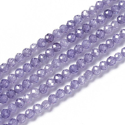 Cubic Zirconia Beads Strands G-F596-48E-2mm-1