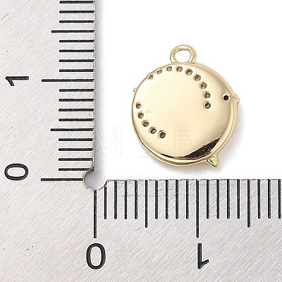 Brass with Cubic Zirconia Charms KK-Q817-03G-1