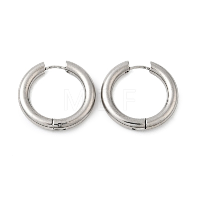 Tarnish Resistant 202 Stainless Steel Huggie Hoop Earrings EJEW-O087-08M-P-1