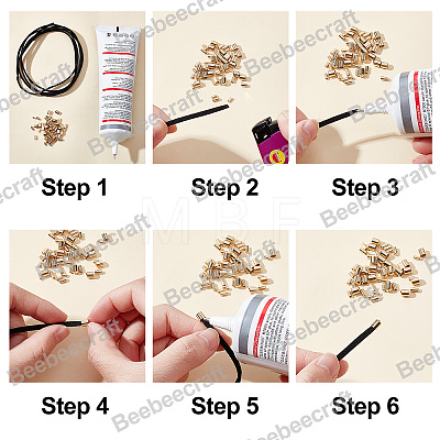 90Pcs 3 Style Brass Cord Ends KK-BBC0003-57G-1