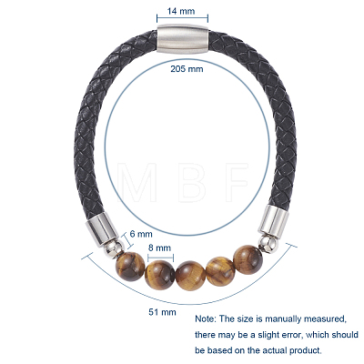 Unisex Leather Cord Bracelets BJEW-JB04852-02-1