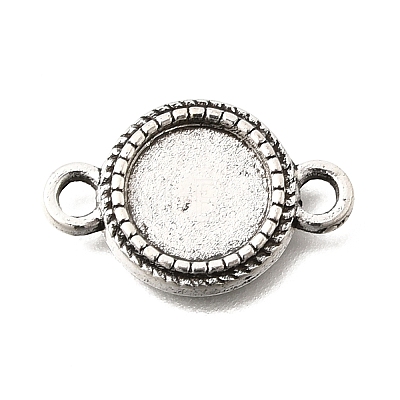 Tibetan Style Alloy Connector Cabochon Settings for Enamel FIND-D042-10A-AS-1