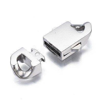 304 Stainless Steel Box Clasps STAS-S080-03A-P-1