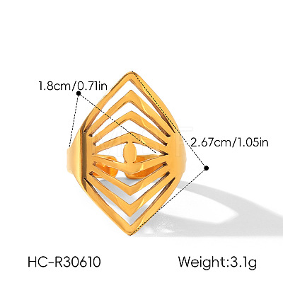 304 Stainless Steel Cuff Open Rings WGB7CC1-05-1