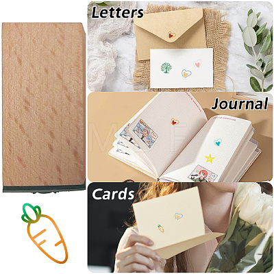 Square Wooden Stamps DIY-WH0546-002-1