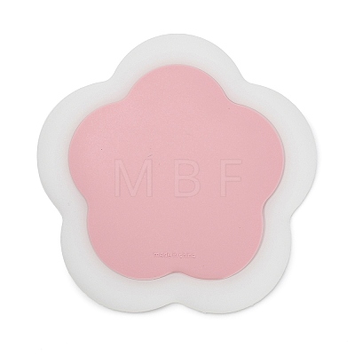 Flower-Shaped Silicone Heat Insulation Coasters AJEW-K055-03A-1