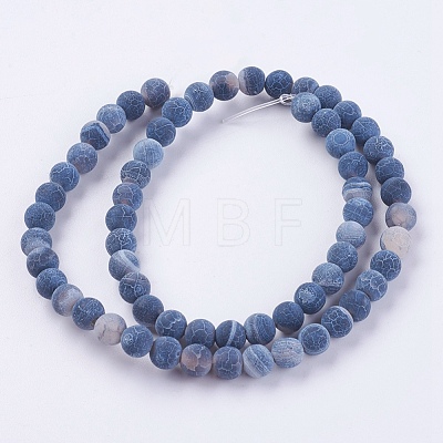 Natural Weathered Agate Beads Strands X-G-G589-6mm-07-1
