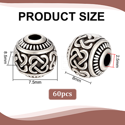 Tibetan Style Alloy Beads FIND-PH0060-12B-1