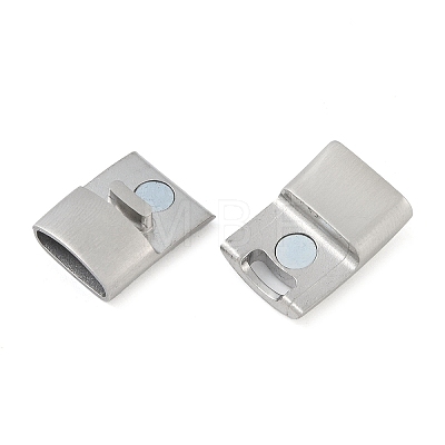 Tarnish Resistant 316 Stainless Steel Magnetic Clasps with Glue-in Ends STAS-Q211-45-01-1