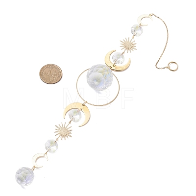 Glass Teardrop Window Hanging Suncatchers X-HJEW-JM04515-01-1