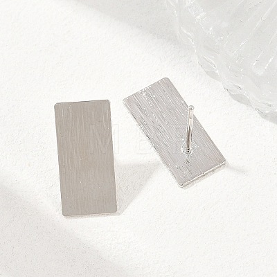 Brass Stud Earrings EJEW-G471-27A-P-1