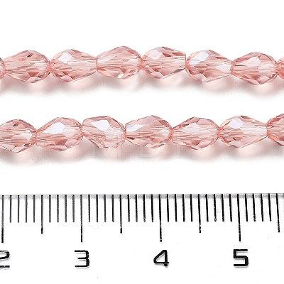 Electroplate Glass Beads Strands X-EGLA-R008-6x4mm-7-1