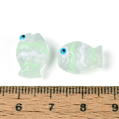 Transparent Glass and Enamel Beads Strands GLAA-T034-01D-1