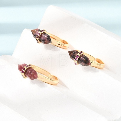 Natural Rhodonite Cuff Rings GG-CBA0B5A-03G-03-1