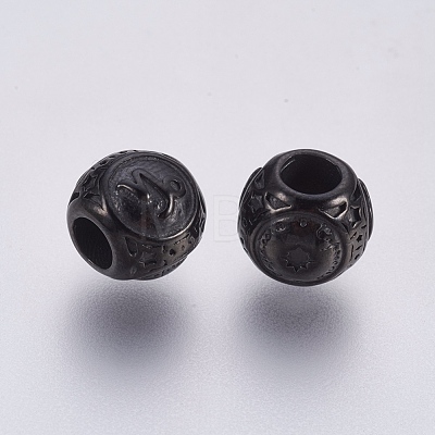 316 Surgical Stainless Steel European Beads STAS-F195-128B-02-1