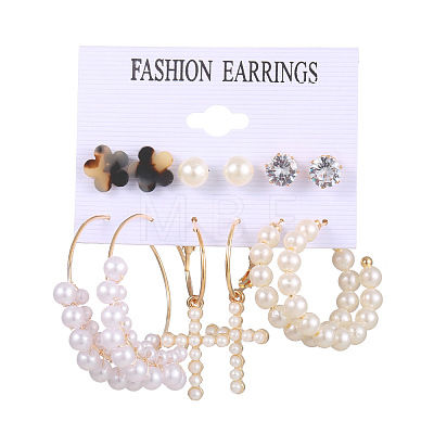 6 Pairs Alloy Earring Sets WGC7E5F-05-1